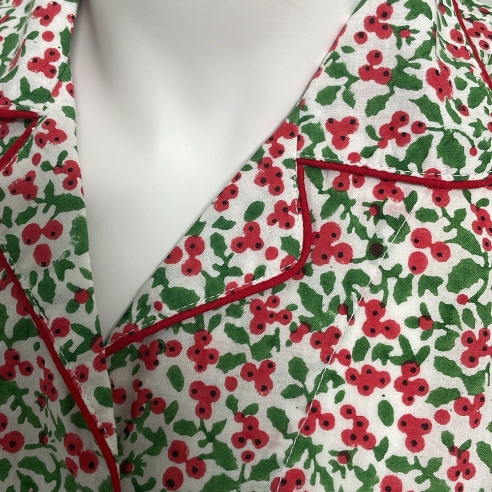 Roller Rabbit Holly Berry Christmas Pajama Top